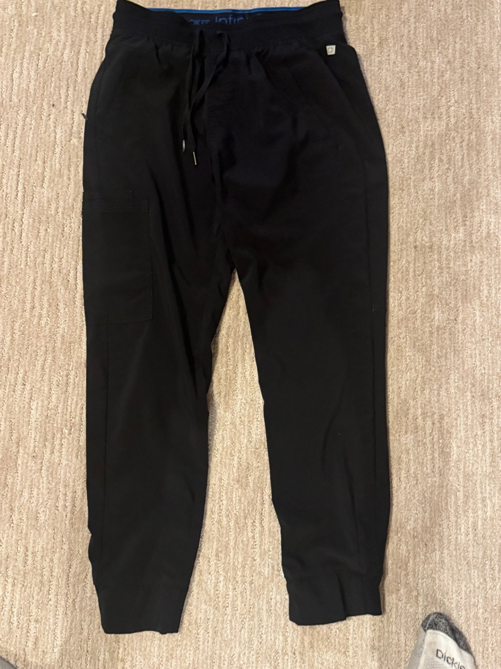 Cherokee Black Men's Athletic Joggers with Drawstring. Medium short.